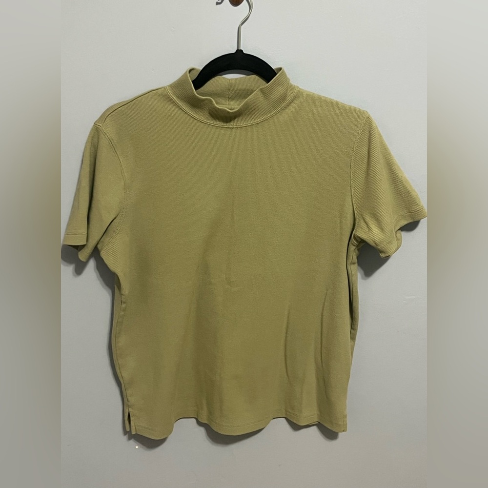 Karen Scott Short Sleeve Top in Olive